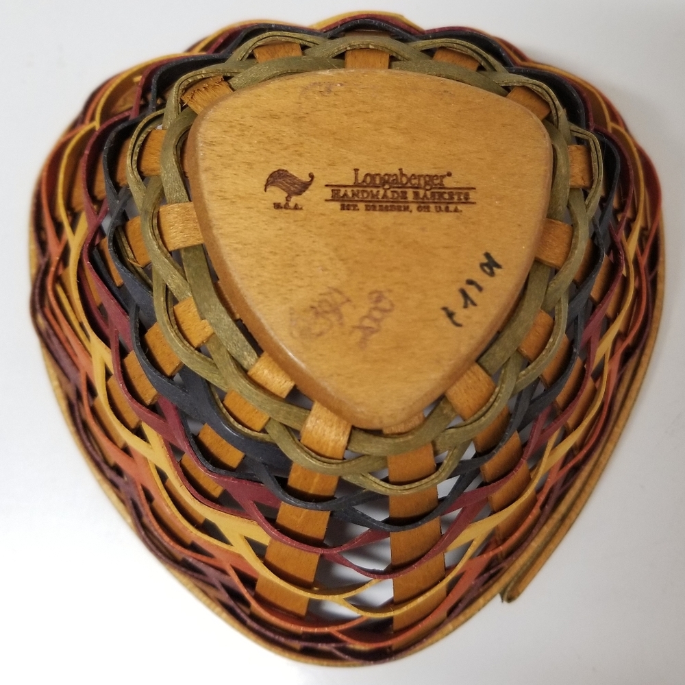 Longaberger 3pc Brown & Multi Color Small Basket Set - Picture 9 of 16
